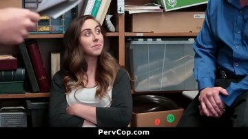 Horny Teen Gives Double Blowjob to Cops for Freedom